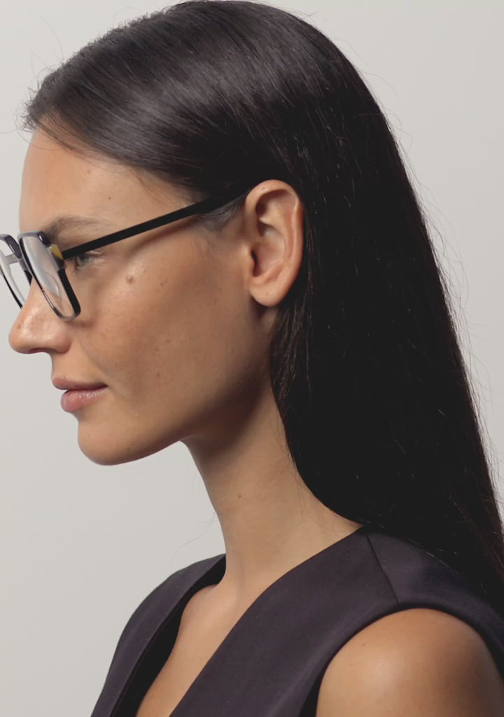 Kaleos Eyehunters - Vogler Eyeglasses Black/Brown Havana