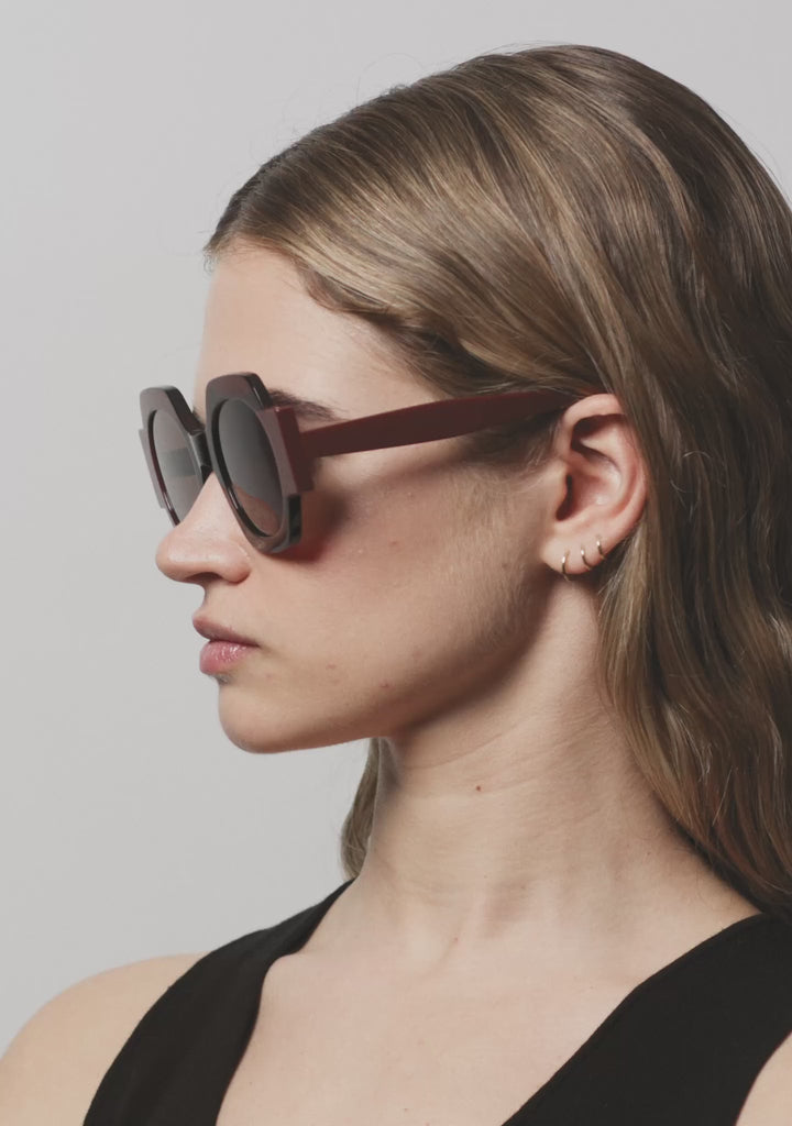 Kaleos Eyehunters - Cabana Sunglasses Transparent Brown/Brown