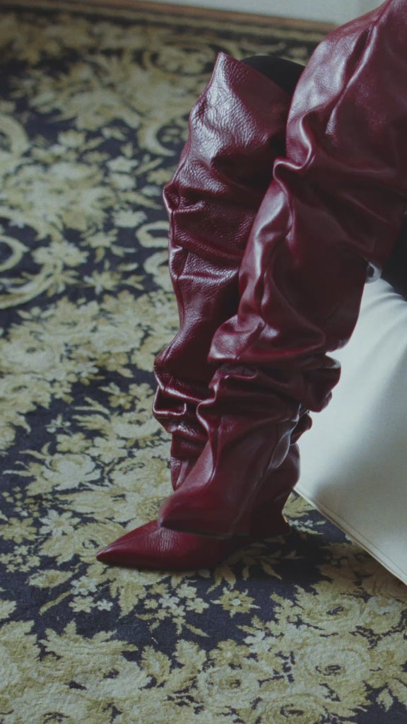 Balmain® Eyewear - B-Stage Sunglasses Bordeaux & 18k Gold with Dark Chocolate Lenses