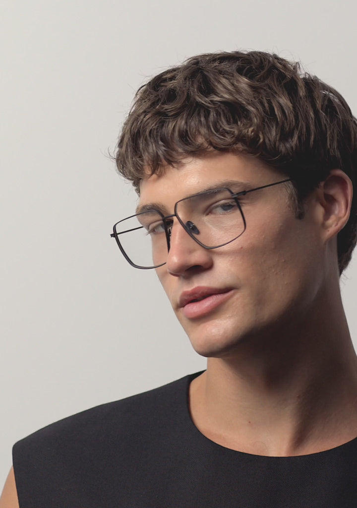 Kaleos Eyehunters - Farful Eyeglasses Matte Black