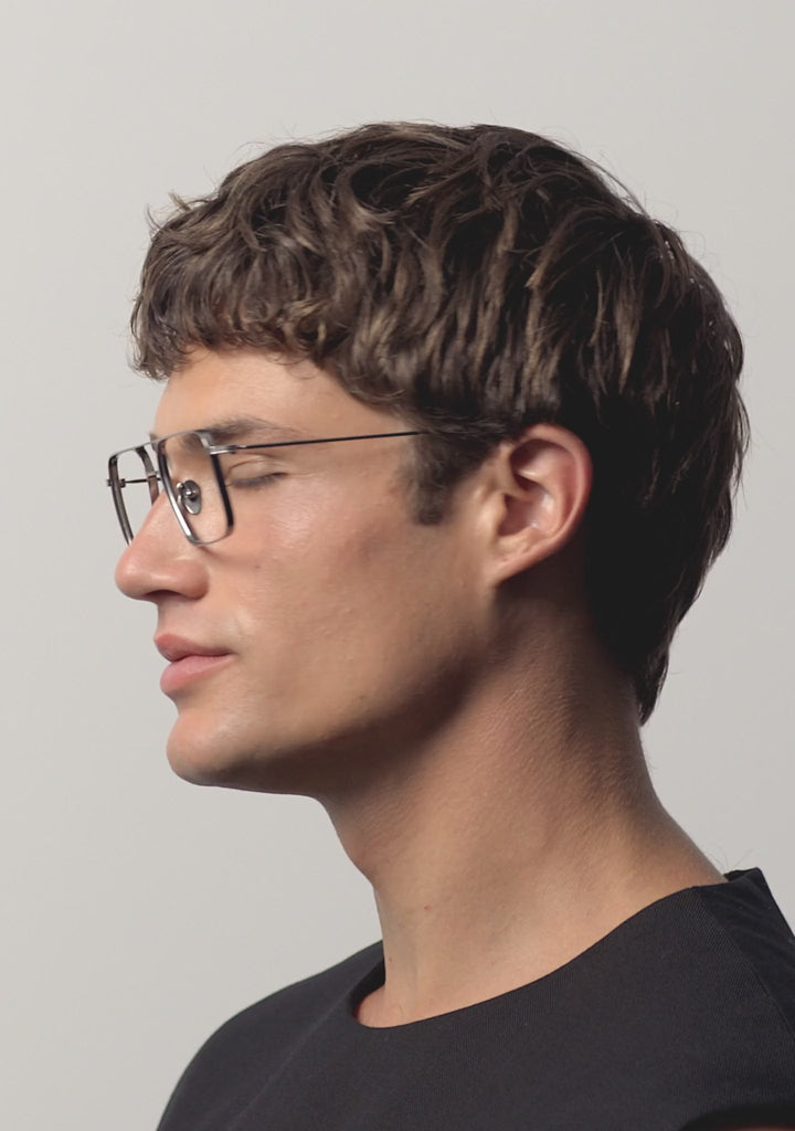 Kaleos Eyehunters - Munger M Eyeglasses Silver