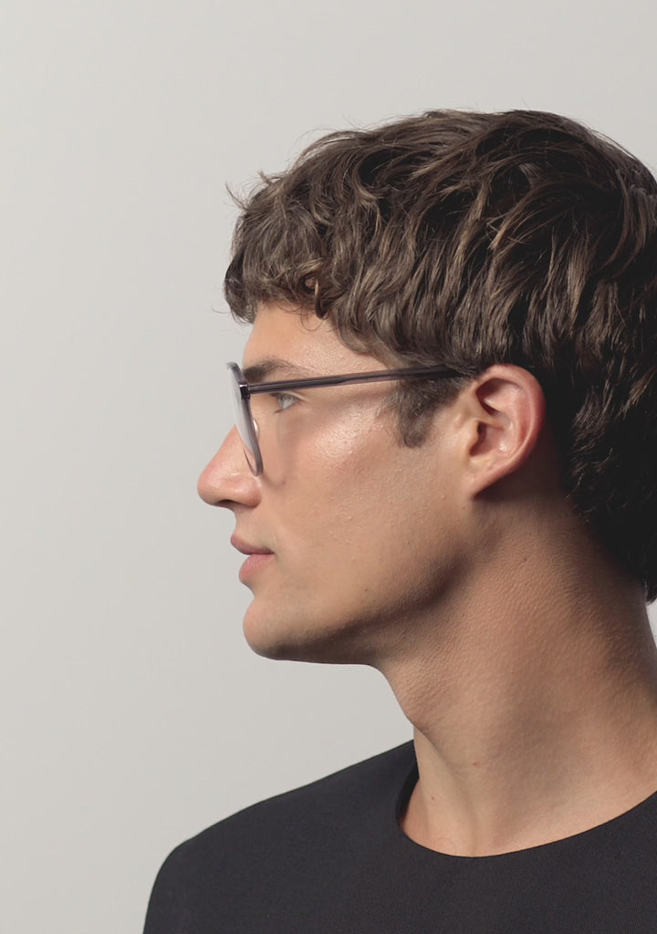 Kaleos Eyehunters - Sythe L Eyeglasses Transparent Grey