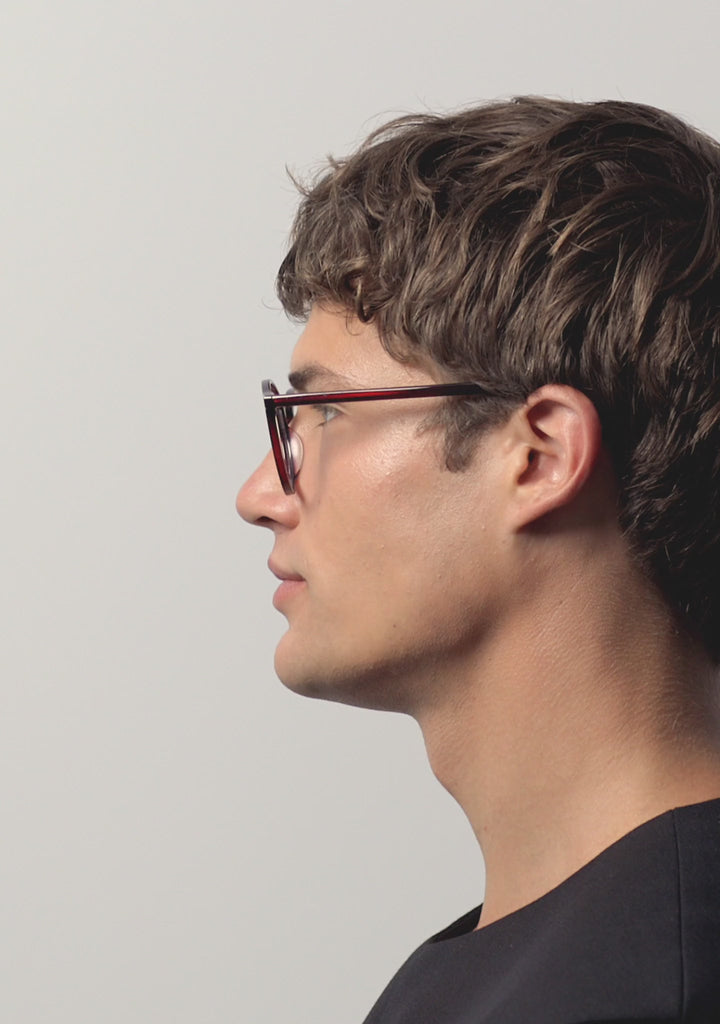 Kaleos Eyehunters - Kemp L Eyeglasses Burgundy