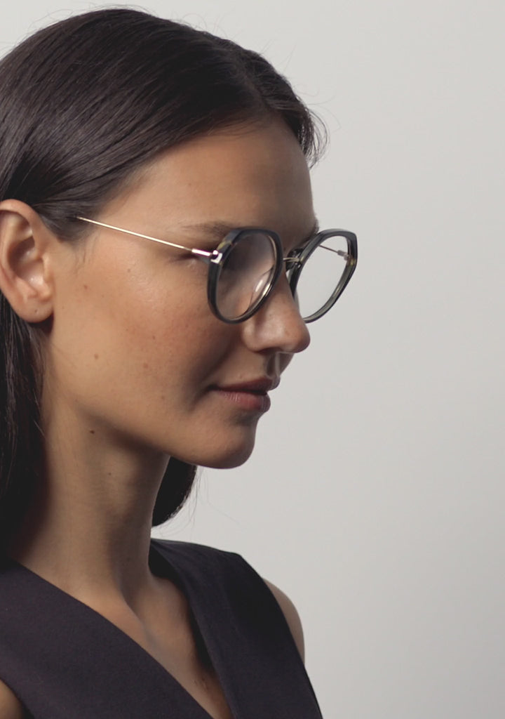 Kaleos Eyehunters - Welch Eyeglasses Black/Brown Havana/Beige