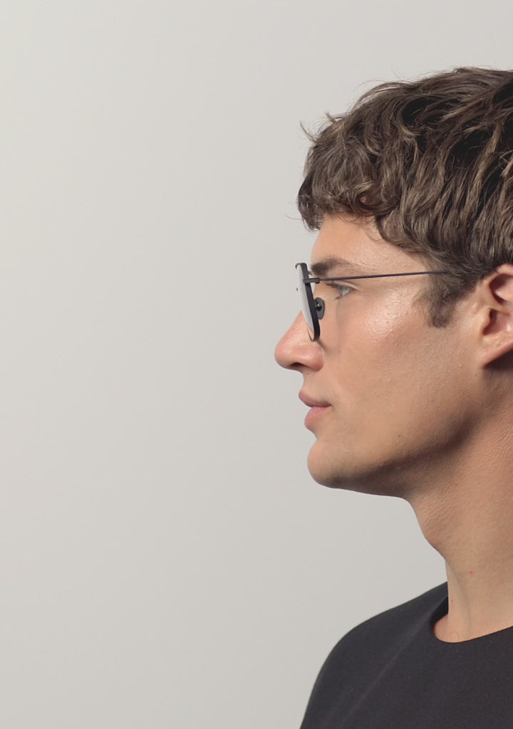 Kaleos Eyehunters - Jacobson Eyeglasses Matte Black