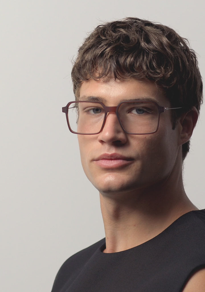 Kaleos Eyehunters - Toth Eyeglasses Transparent Brown