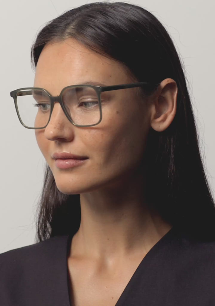 Kaleos Eyehunters - Bradshaw Eyeglasses Translucent Green