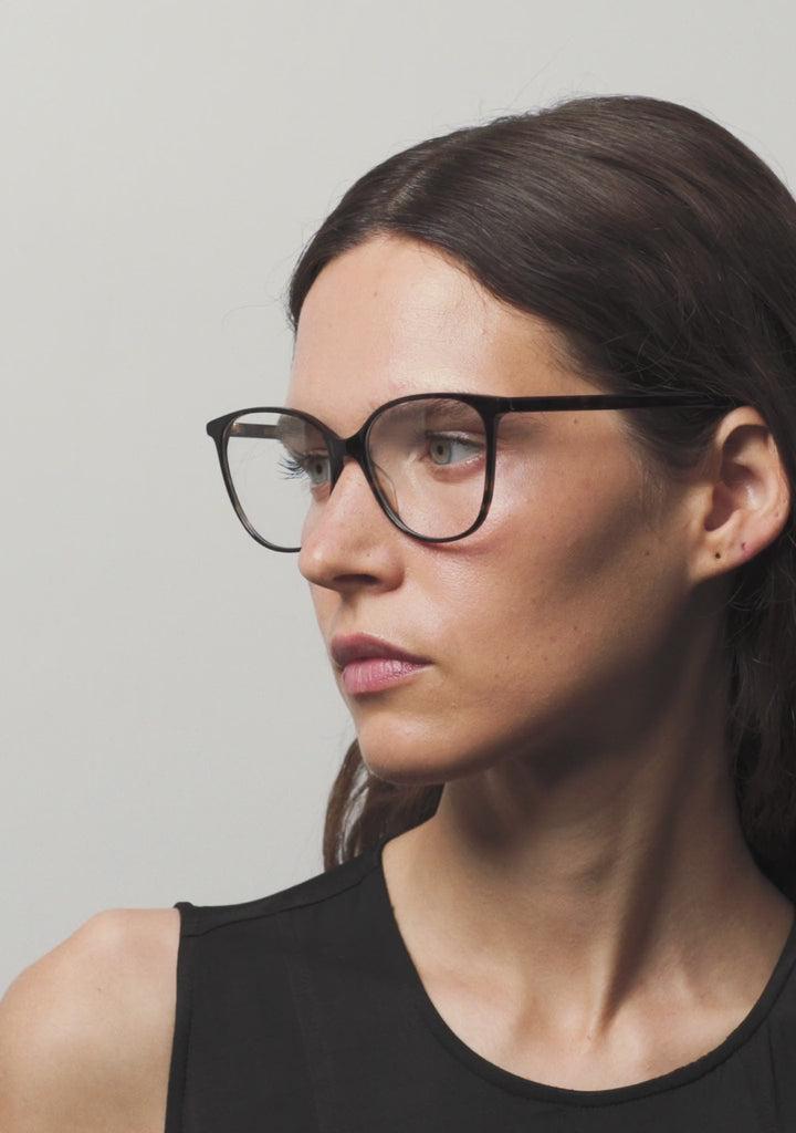 Kaleos Eyehunters - Lardi Eyeglasses Dark Brown Tortoise