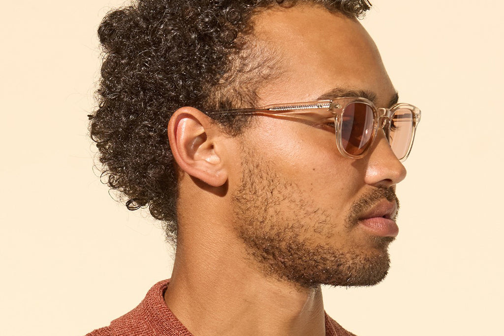 Garrett Leight - Sherwood Sunglasses Shell Crystal with Pure Redwood Lenses