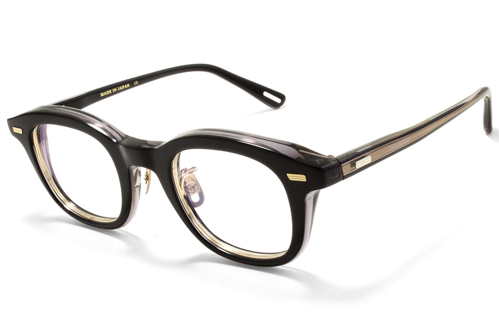 Yuichi Toyama : 5 - Bastille Eyeglasses Black+Clear/White Gold