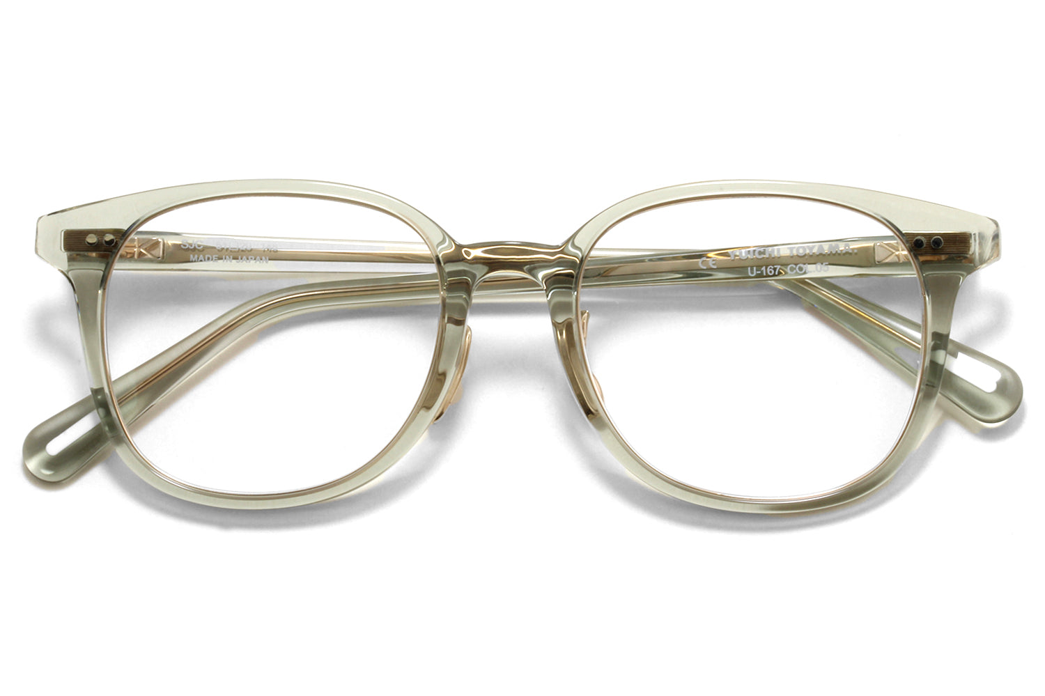 ■YUICHI TOYAMA. ■ U-167■クリア/ゴールド■サングラス Yuichi Toyama - SJC (U-167) Eyeglasses | Specs Collective