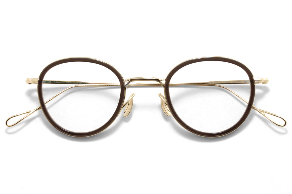 Yuichi Toyama - F. Gertrud (U-163) Eyeglasses White Gold/Charcoal Gray