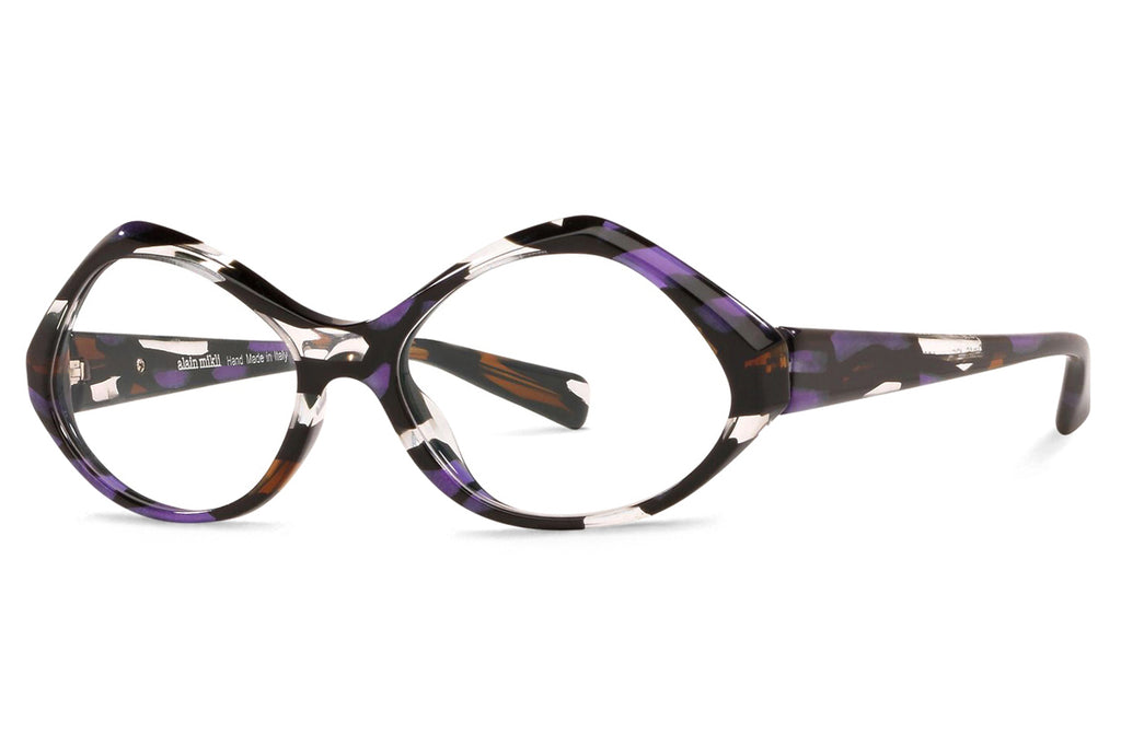 Alain Mikli - A03014 Eyeglasses Violet Brown Stained Glass