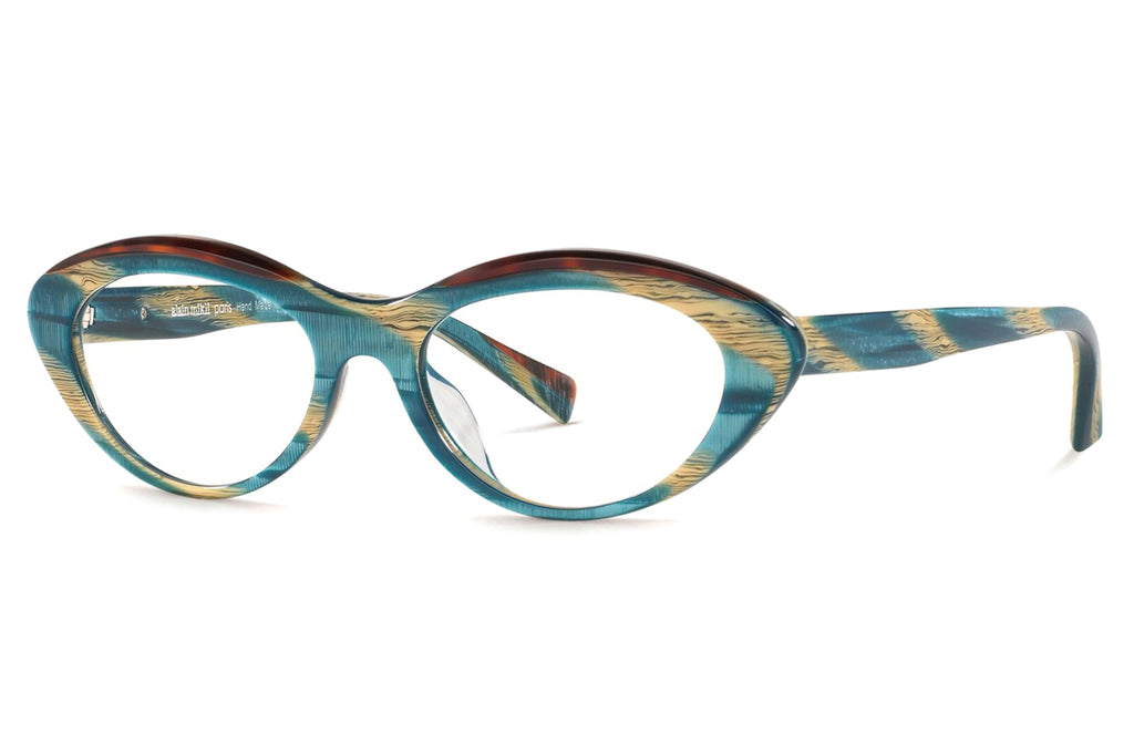 Alain Mikli - Fleurette (A03106) Eyeglasses Teal Metallic Horn/Havana