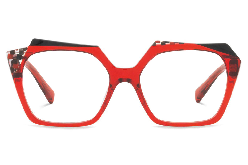 Alain Mikli - Bastina (A03121) Eyeglasses Transparent Red/Noir Mikli/Damier