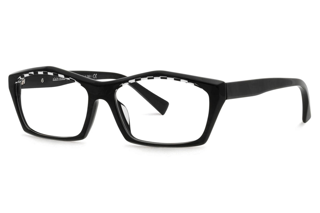 Alain Mikli - Erwan (A03127) Eyeglasses Black Mikli/Damier White Black