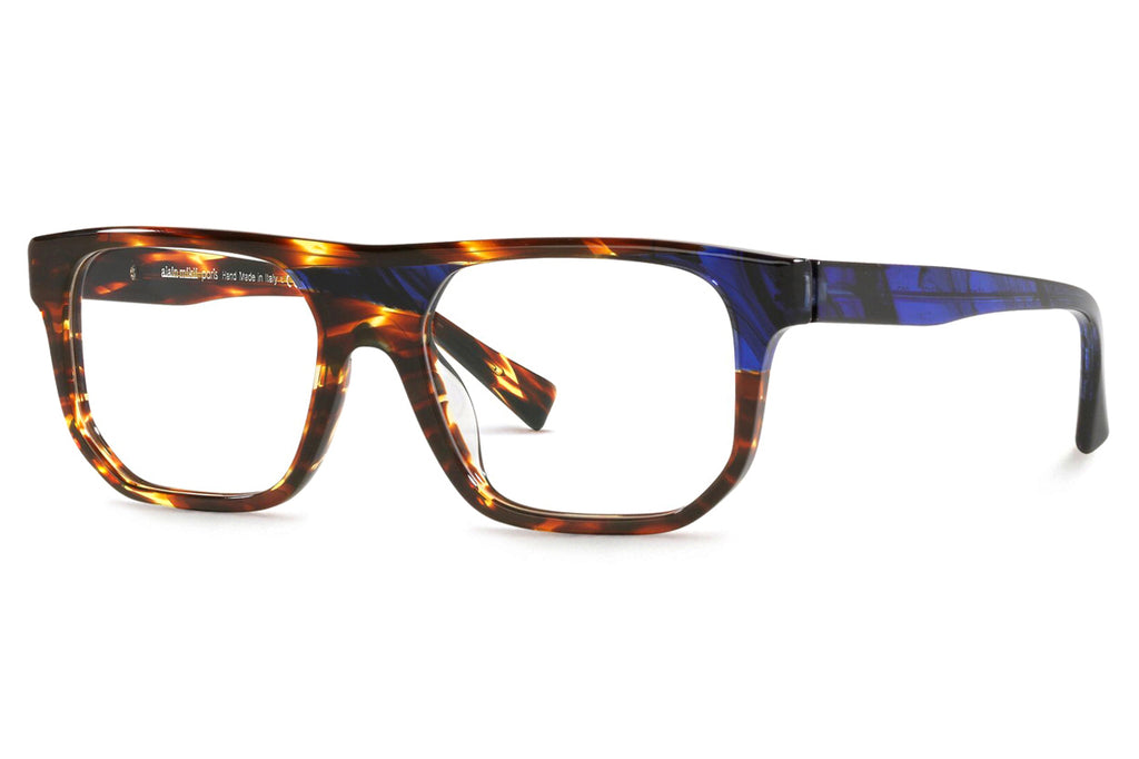 Alain Mikli - Keyser (A03135) Eyeglasses Stiped Havana/Fluid Blue