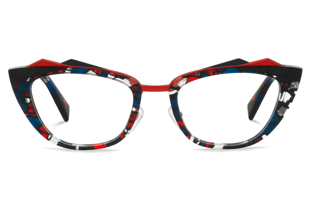 Alain Mikli - Avenida (A03145) Eyeglasses Mosaic Red Blue/Black Red