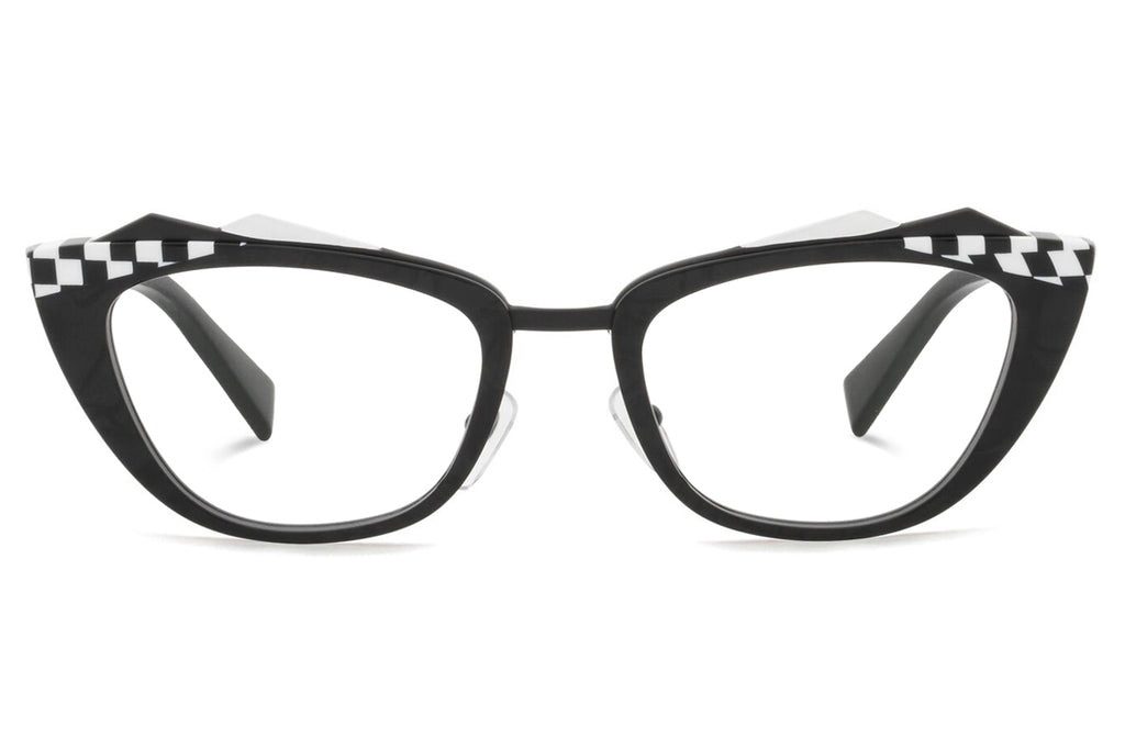 Alain Mikli - Avenida (A03145) Eyeglasses Black/Damier White Black