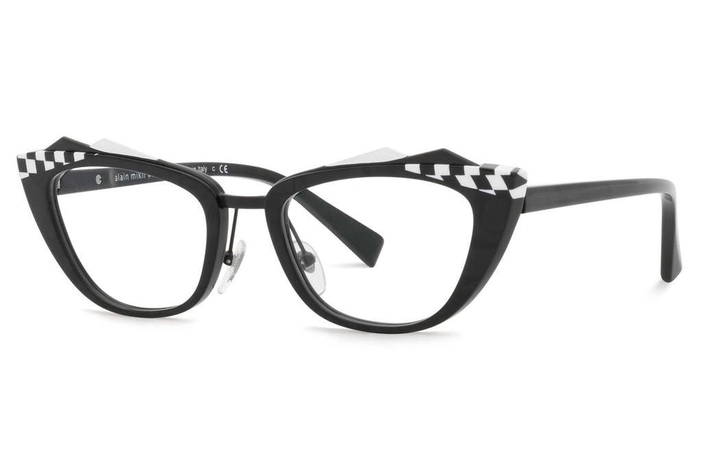 Alain Mikli - Avenida (A03145) Eyeglasses Black/Damier White Black