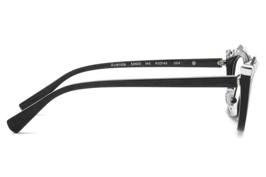 Alain Mikli - Avenida (A03145) Eyeglasses Black/Damier White Black