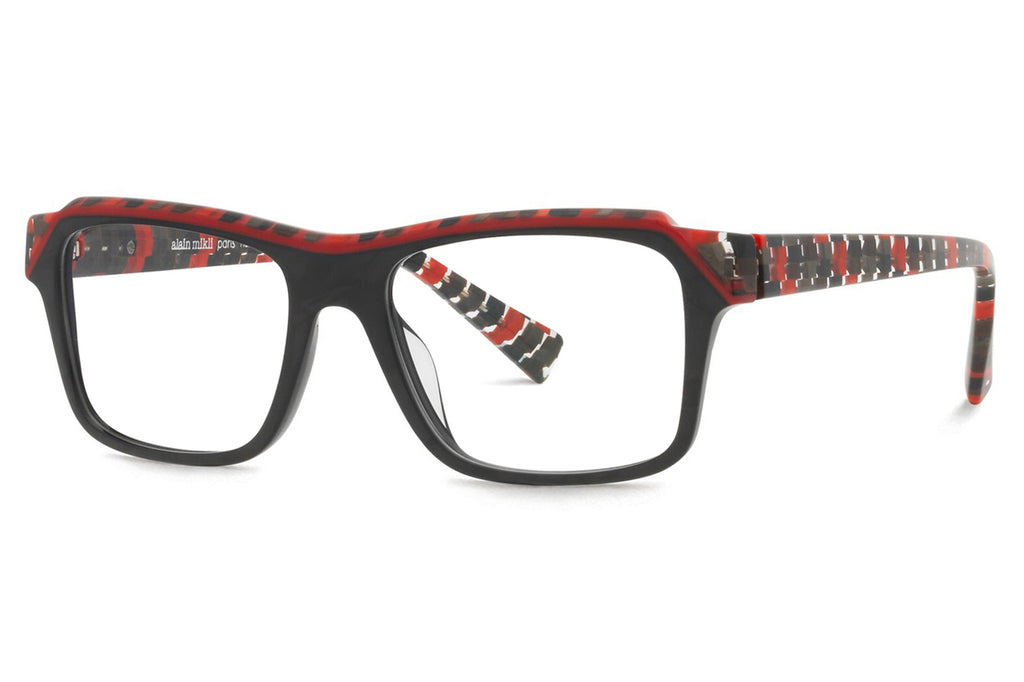 Alain Mikli - A03150 Eyeglasses Black/Damier Red Black