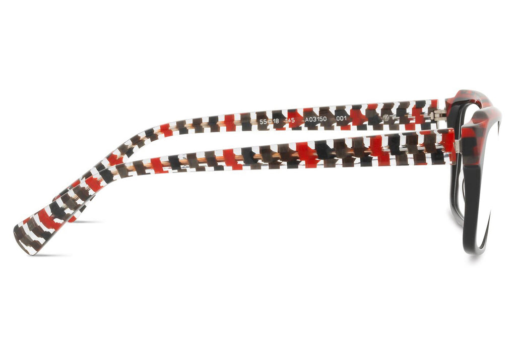 Alain Mikli - A03150 Eyeglasses Black/Damier Red Black
