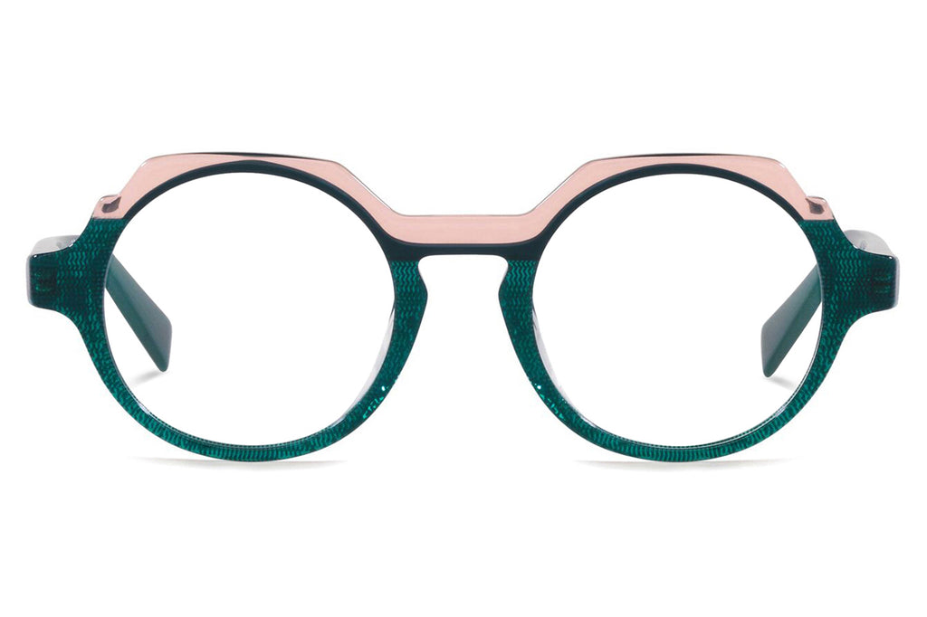 Alain Mikli - A03151 Eyeglasses Pontille Petrol/Petrol/Transparent Pink