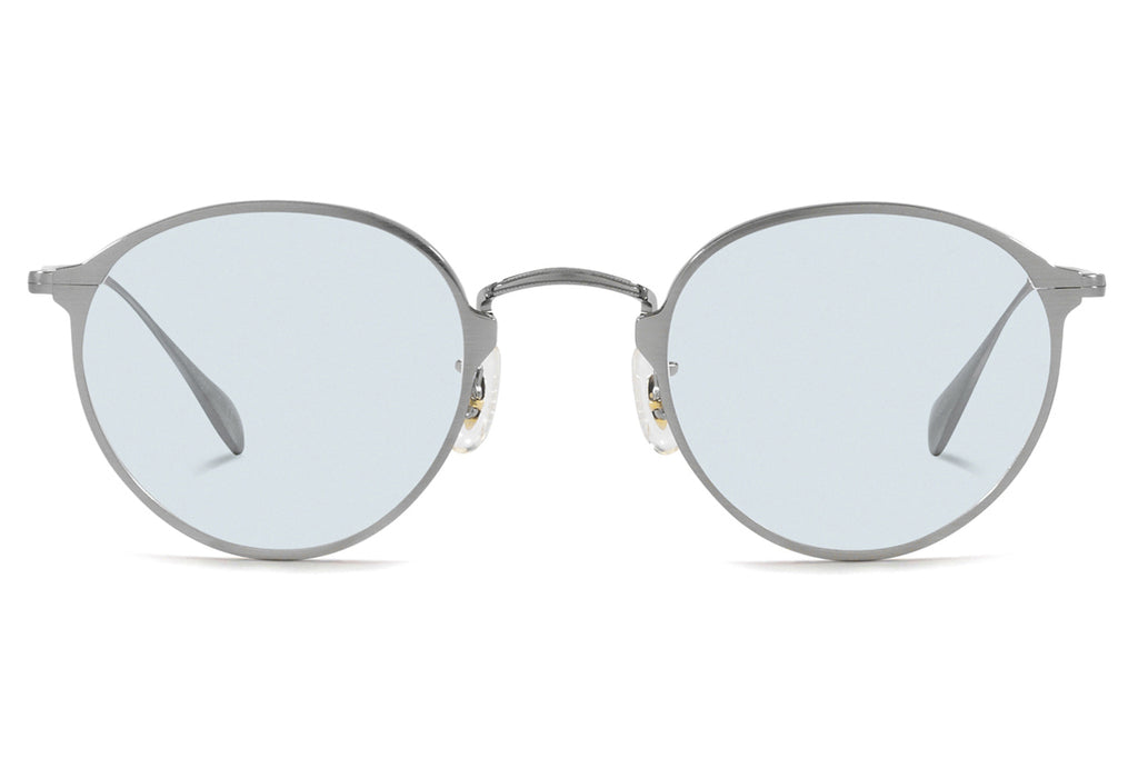 Oliver Peoples - Dawson (OV1144T) Sunglasses Brushed Silver with Blue Wash Lenses