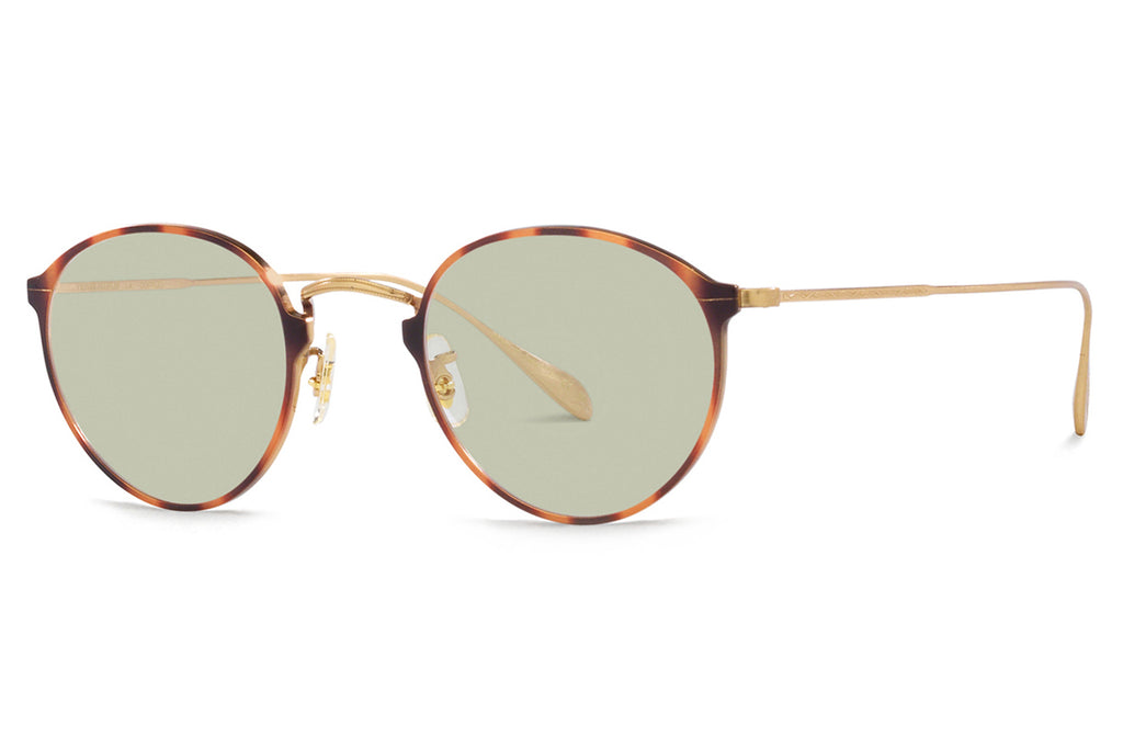 Oliver Peoples - Dawson (OV1144T) Sunglasses Tortoise/Brushed Gold with Green Wash Lenses