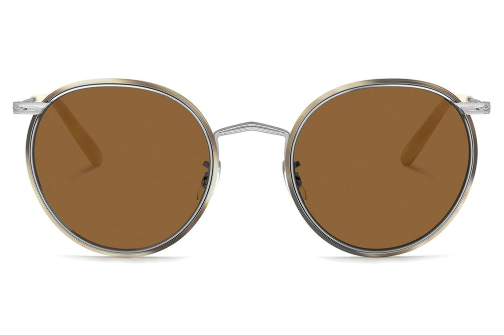 Oliver Peoples - Casson (OV1269ST) Sunglasses Silver-Beige Horn with True Brown Lenses