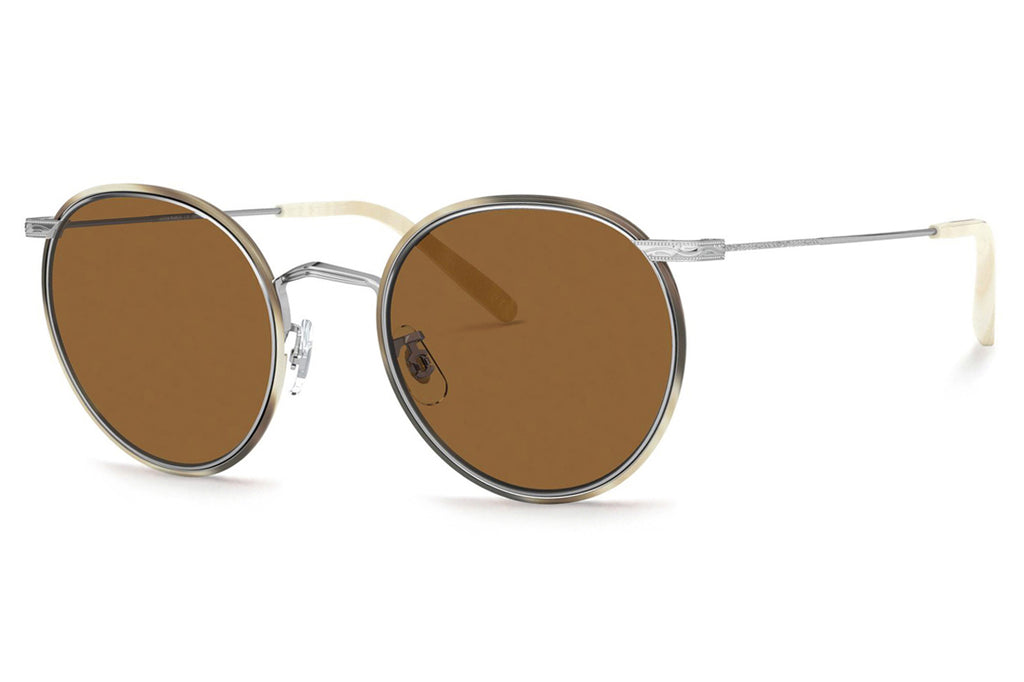 Oliver Peoples - Casson (OV1269ST) Sunglasses Silver-Beige Horn with True Brown Lenses