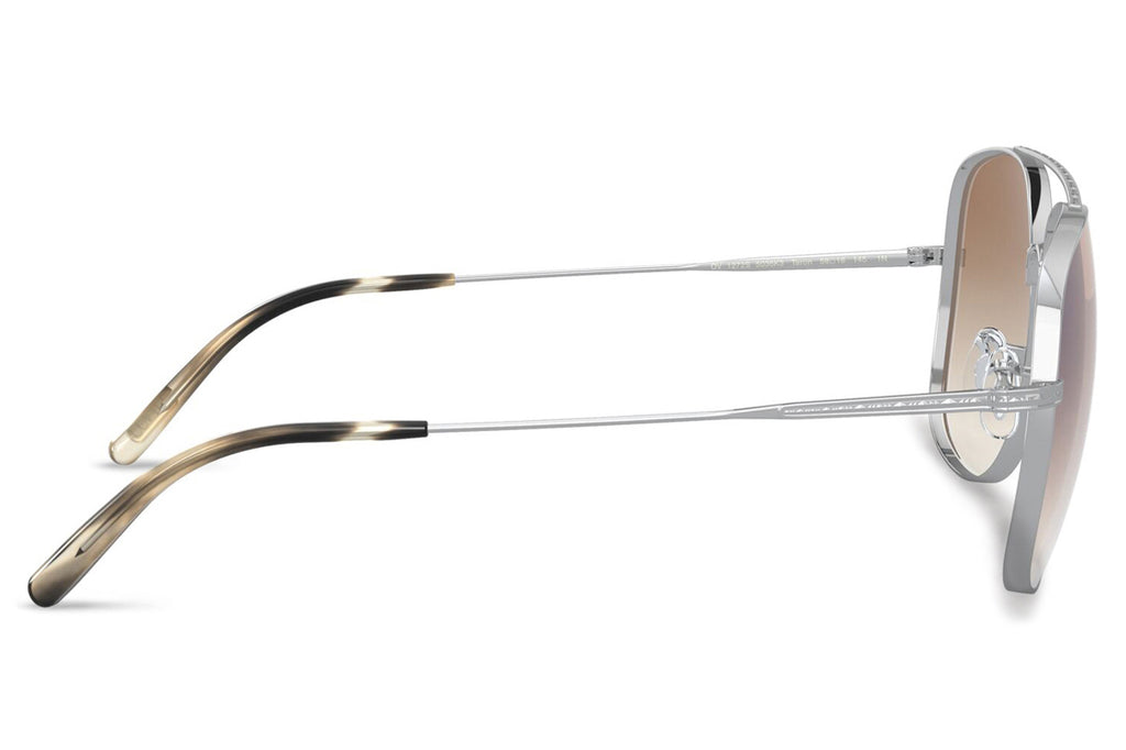 Oliver Peoples - Taron (OV1272S) Sunglasses Silver with Soft Tan Gradient Mirror Lenses