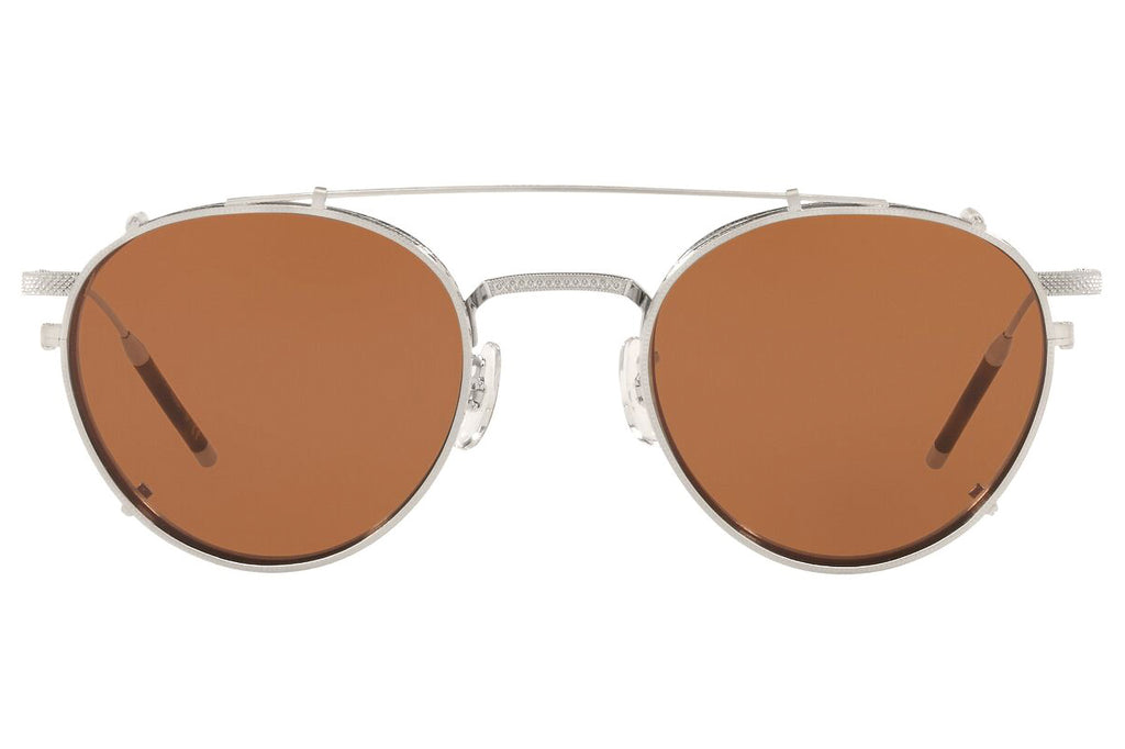 Oliver Peoples - TK-1 Clip (OV1274TC) Brushed Silver with Persimmon Lenses