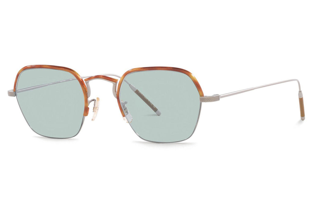 Oliver Peoples - Tk-7 (OV1291T) Sunglasses Silver/Amber Tortoise with Sea Mist Lenses