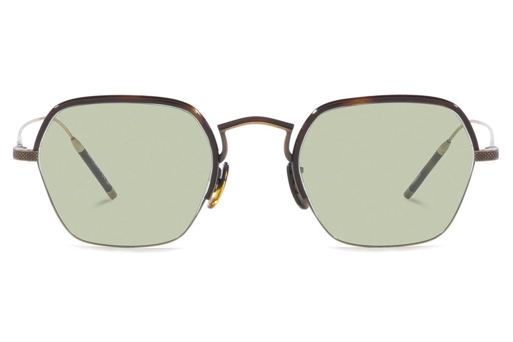 Oliver Peoples - Tk-7 (OV1291T) Sunglasses Antique Gold/Dark Tortoise with Green Wash Lenses