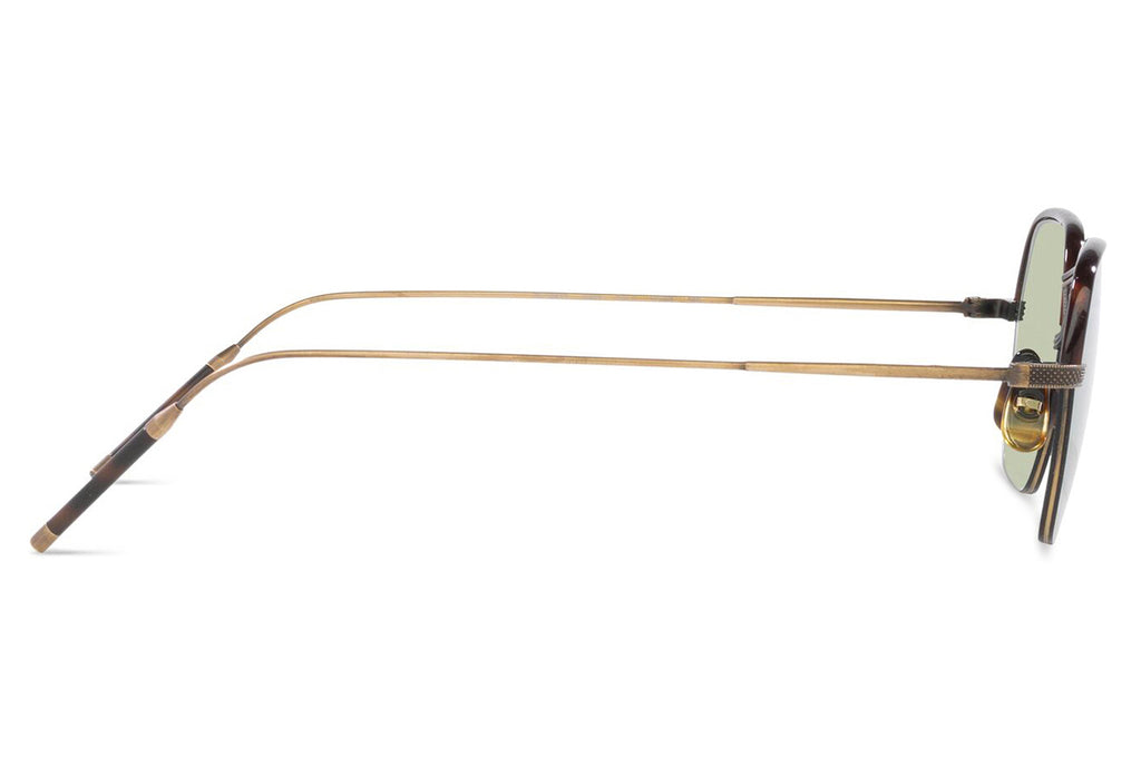 Oliver Peoples - Tk-7 (OV1291T) Sunglasses Antique Gold/Dark Tortoise with Green Wash Lenses