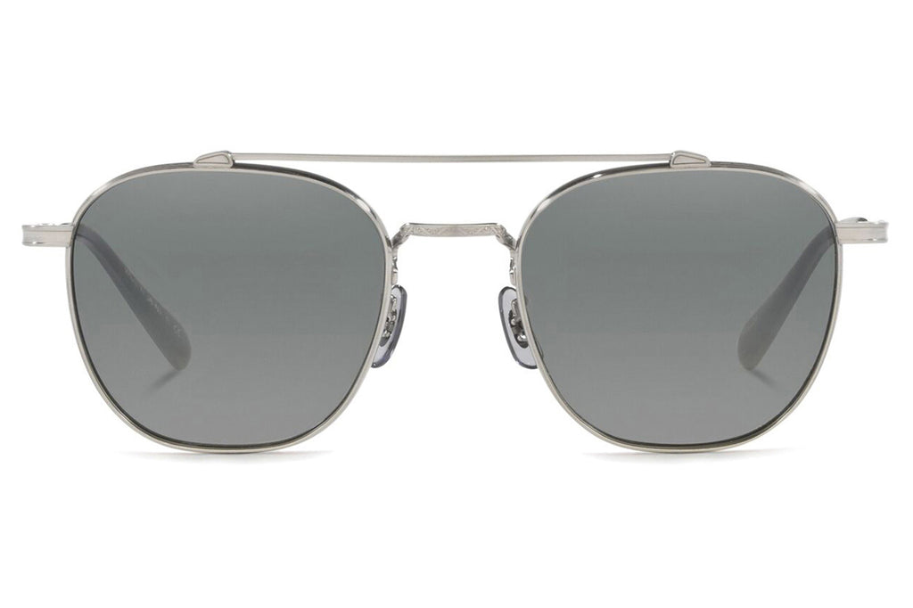 Oliver Peoples - Mandeville (OV1294ST) Sunglasses Brushed Silver with Dark Grey Lenses