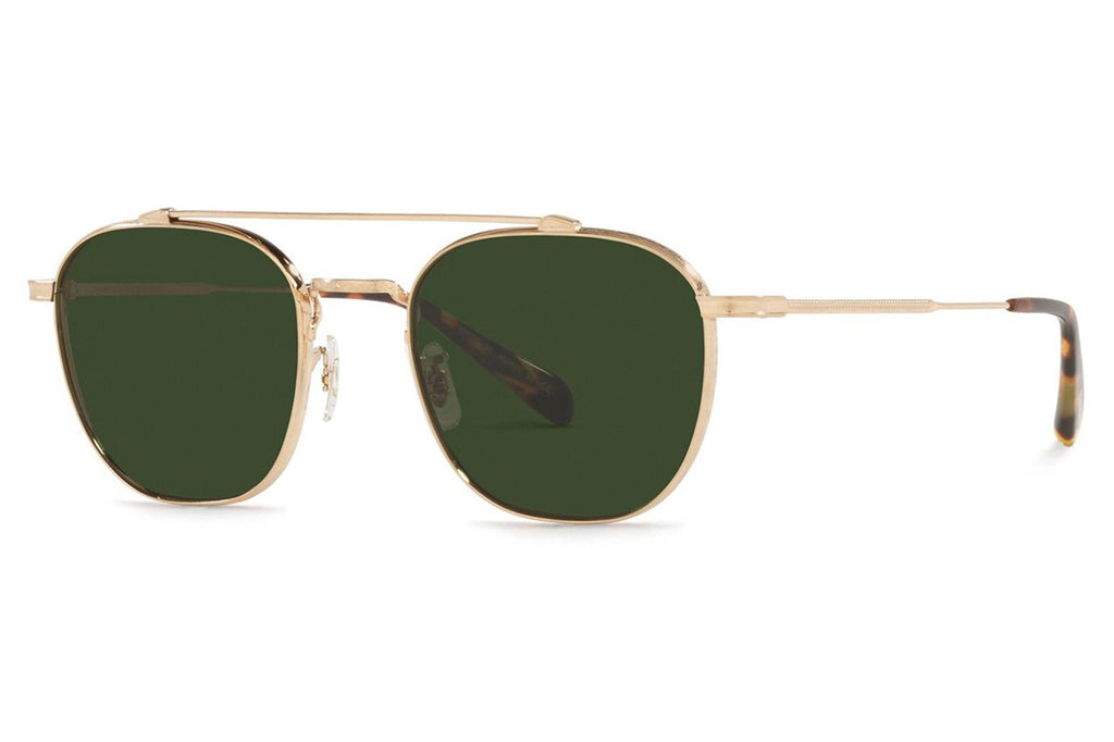 Oliver Peoples - Mandeville (OV1294ST) Sunglasses Brushed Gold with Green Lenses