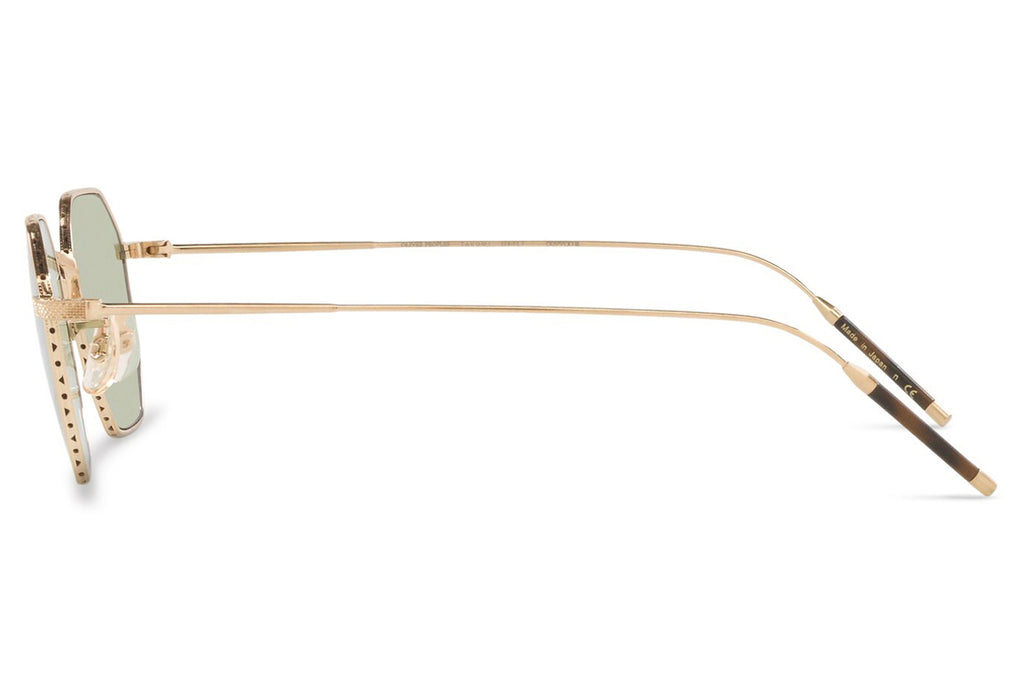 Oliver Peoples - TK-5 (OV1299T) Sunglasses Brushed Gold with Green Wash Lenses