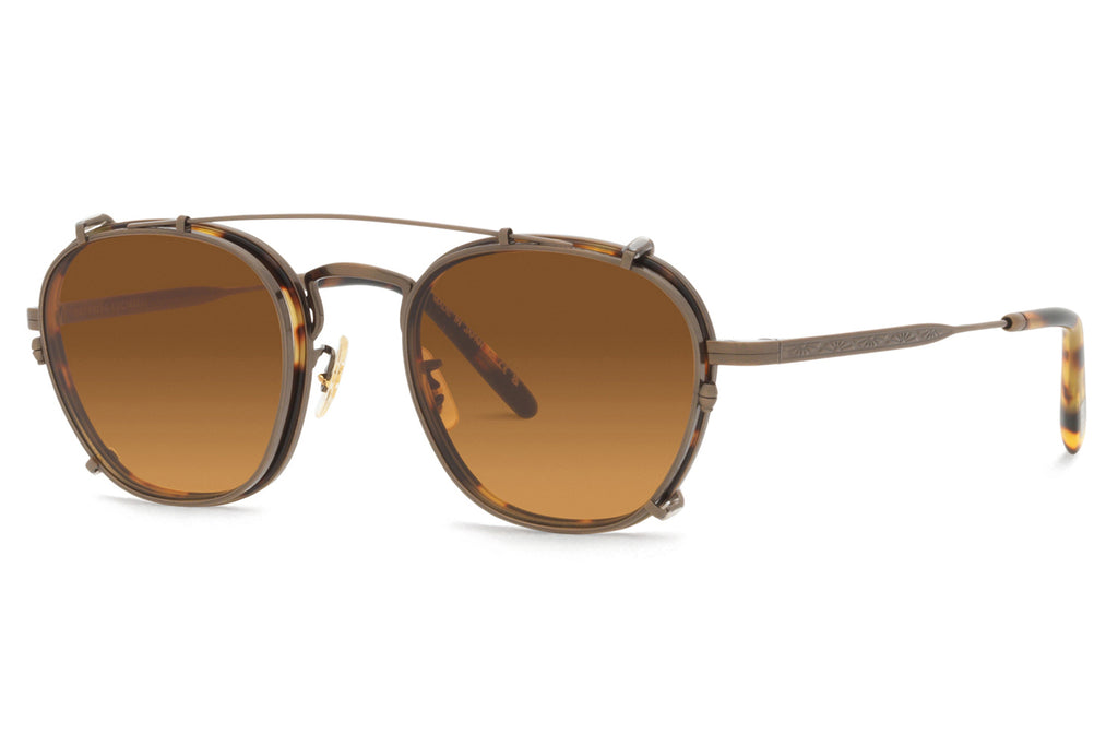 Oliver Peoples - Lilletto Clip (OV1316TC) Sunglasses Antique Gold with Cognac Gradient Lenses