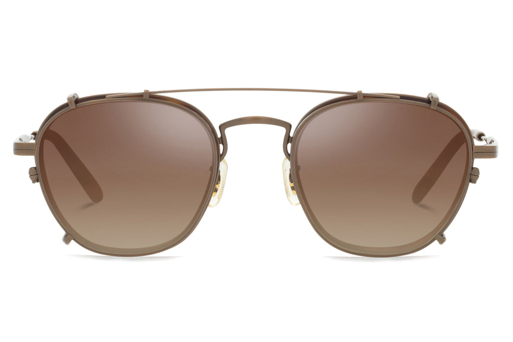 Oliver Peoples - Lilletto Clip (OV1316TC) Sunglasses Antique Gold with Dark Brown Gradient Lenses