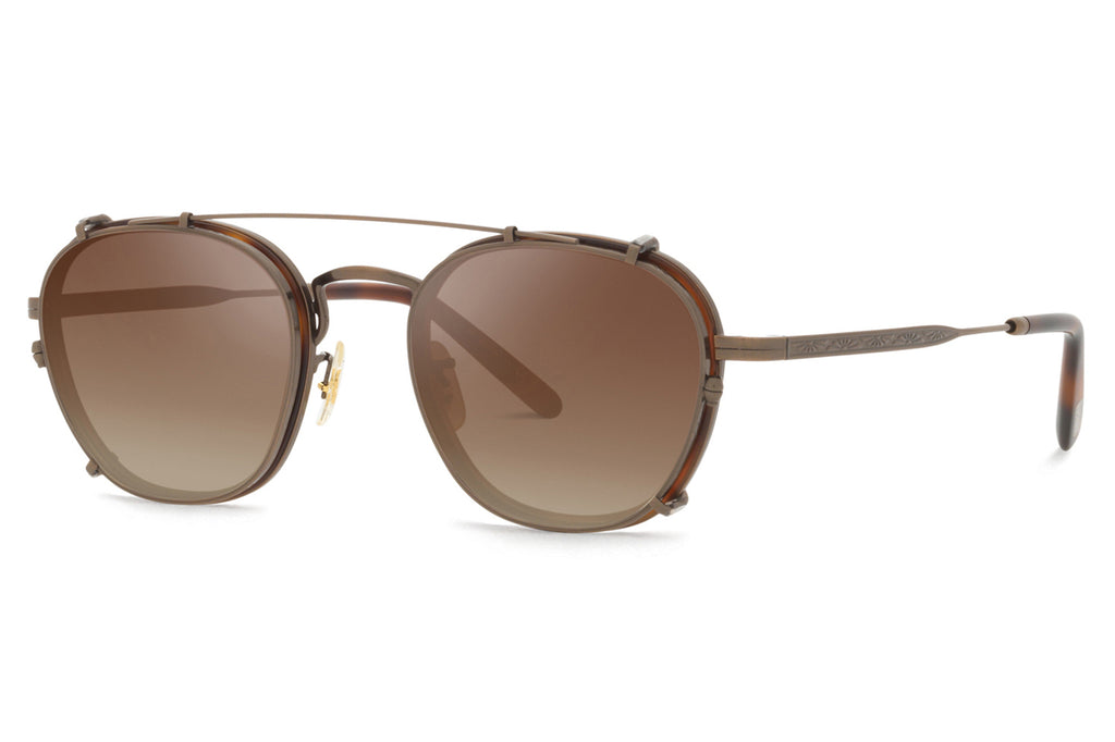 Oliver Peoples - Lilletto Clip (OV1316TC) Sunglasses Antique Gold with Dark Brown Gradient Lenses