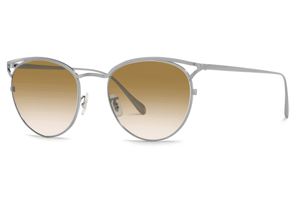 Oliver Peoples - Aviara (OV1319T) Sunglasses Brushed Silver with Honey Gradient Lenses