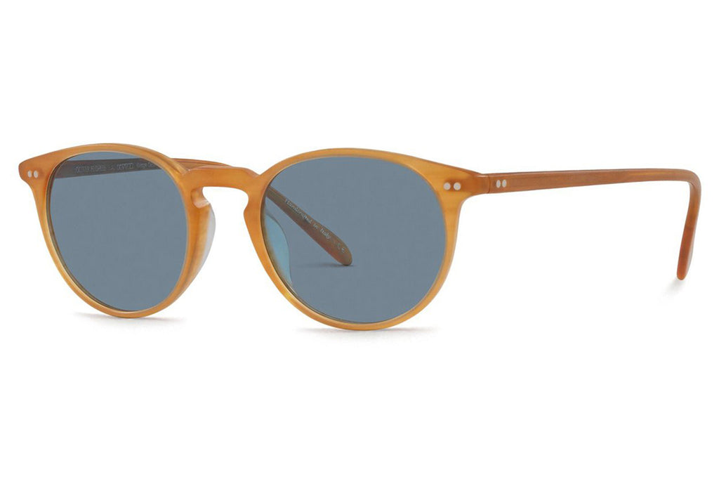 Oliver Peoples - Riley Sun (OV5004SU) Sunglasses Semi Matte Amber Tortoise with Cobalto Lenses