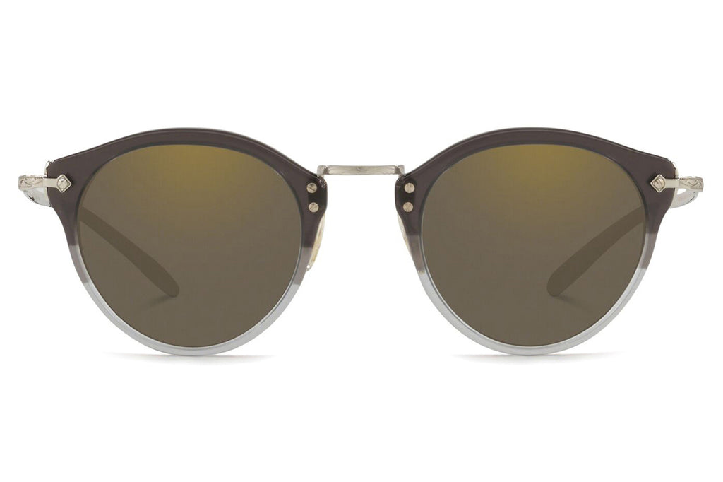 Oliver Peoples - OP-505 (OV5184S) Sunglasses Vintage Grey Fade-Silver with Dark Grey Mirror Gold Lenses