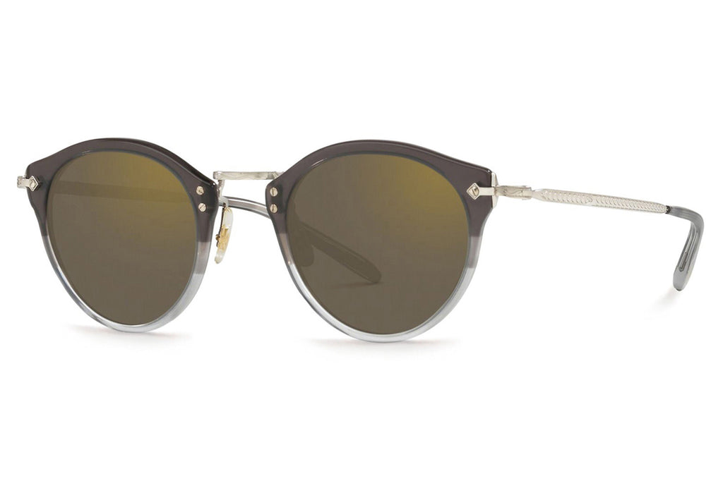 Oliver Peoples - OP-505 (OV5184S) Sunglasses Vintage Grey Fade-Silver with Dark Grey Mirror Gold Lenses
