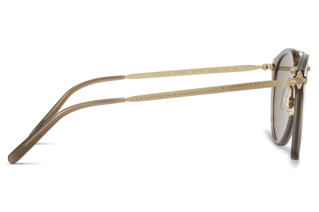Oliver Peoples - Remick (OV5349S) Sunglasses Taupe-Brushed Gold with Light Brown Mirror Gold Lenses