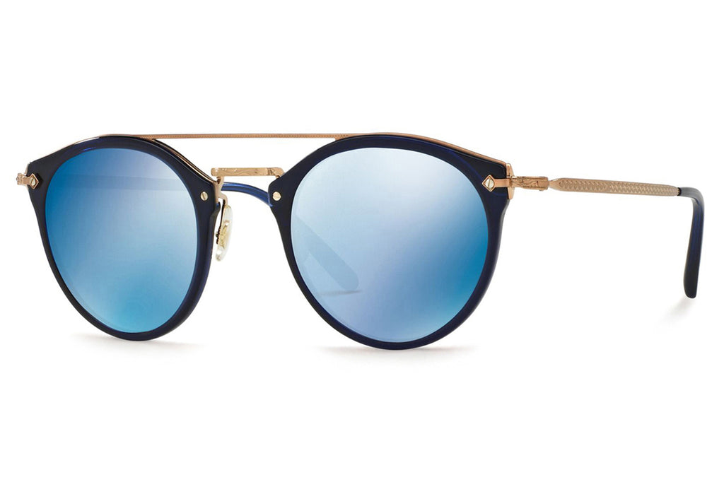Oliver Peoples - Remick (OV5349S) Sunglasses Denim-Brushed Rose Gold with Dark Blue Mirror Blue