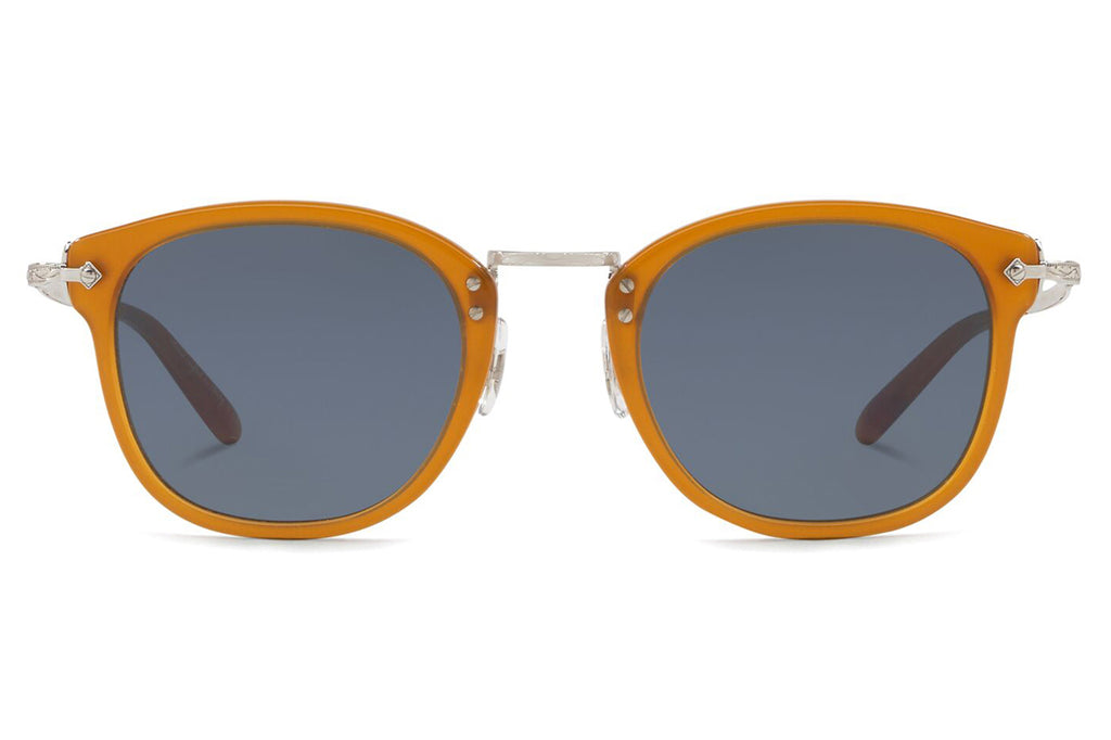 Oliver Peoples - OP-506 (OV5350S) Sunglasses Amber-Silver with Blue Lenses